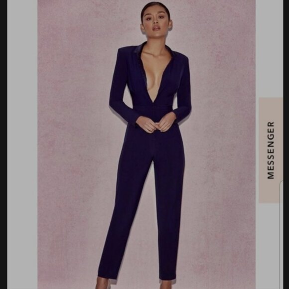 House of CB Formal fitted tuxedo Jumpsuit - Picture 3 of 6